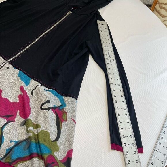 Inside Out Black Lagenlook Art To Wear Plus Size Jacket Size XXL - Picture 3 of 7